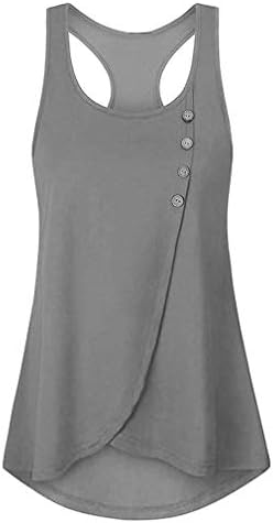 WANQUIY Tank Top Tunic Women Summer Solid Sleeveless Tops Blouse Hollow Out Vest Beige