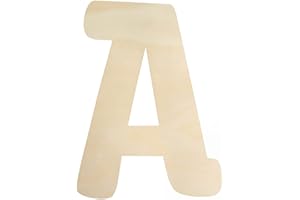 LONGAN CRAFT Wooden Letters A Large Wooden Letters 12 Inch Unfinished Wood Letters for Wall Decor Crafts Blank Big Alphabet Board Painting Hanging Home Baby Nursery Wedding Party Room Name Sign DIY Decoration