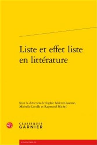 Liste et effet liste en littérature