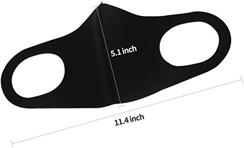 Seahouse 6 PCS Face Mouth Shield Bandana Dustproof Facial UV Protective Cover Washable Reusable Black for Women Men