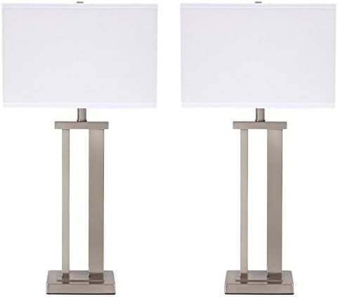 Signature Design By Ashley - Aniela Table Lamps - Set Of 2 - Silver Finish