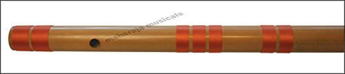 Bansuri Concert Quality, Scale C Sharp Bass 34 Inches, Maharaja Musicals, Finest Indian Bamboo Flute, Accurately Tuned, Nylon Pipe Bag Included, Hindustani (US-PDI-CFJ) - Thumbnail 3