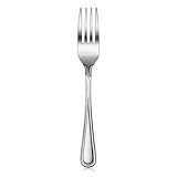 New Star Foodservice 58468 Bead Pattern, 18/0 Stainless Steel, Dinner Fork, 7.7-Inch, Set of 12