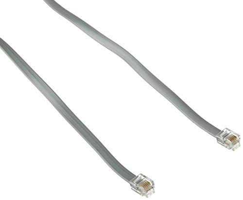 Monoprice 100942RJ12 6P6C Straight Landline Telephone Cable, 25-Feet for Data