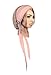 Boho Chic Khaki Tan Beige Head-scarf Salmon Wrap and Coconut Buckles - 154