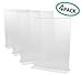 Acrylic Table Top Sign Holder 8.5 x 11 Flyer Stand - Plastic Sign Holder 8.5 x 11 - Double Sided Display Frame - 4 Pack - Clear Frames - Menu Holders - Brochure Stands - Flyer Picture Frame 8x11