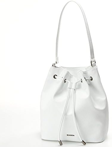 Amazon エモダ バッグ ウォレット Emoda バッグ 縦ミズシボ巾着ショルダー ホワイト Emoda エモダ レディースバッグ 財布