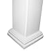 Weatherables 5x5 Post Skirt - Weatherproof Premium Vinyl Post Skirt with Easy Slide on Installation on Patios, Porches, Mailbox Posts, or Vinyl Fence Post (White)