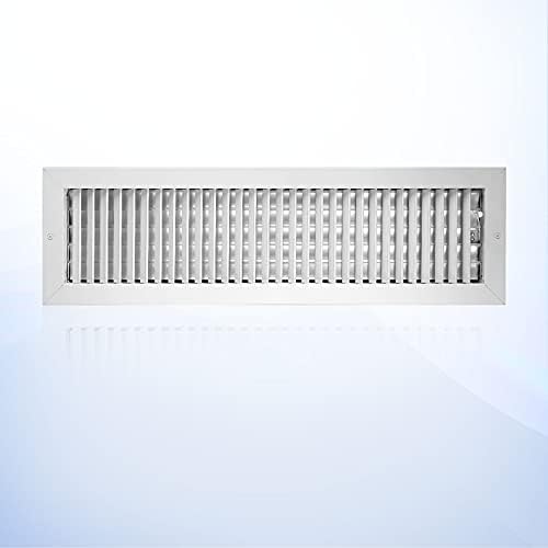 Registers, Grilles & Vents - [24 x 6 Duct Hole] Aluminum Single Deflection Adjustable Air Supply HVAC Sidewall or Ceiling Vent Cover: Customize Airflow with Movable Blades [25.6 x 7.6