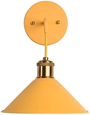 Macaron Wall Lamp, Wall Lamp with Switch 7 Color Macaron Wall Lamp E27 Edison Copper Lamp Holder with Frosted Paint Bedside Lamp Bathroom Wash Basin Lamp (Color : G)