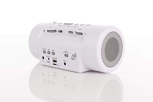 The Sonic Blast - Super Loud Projection Alarm Clock with Bluetooth Speaker with High Definition SB700W White (Without Sonic Bomb Bed Shaker) - Optional Purchase Sonic Bomb Super Shaker Model SS5VB - Thumbnail 2