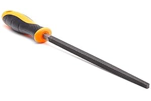 Finder Bastard Cut Mill Square, 8 Inch Square File with High Carbon Hardened Steel, Ergonomic Grip, Plastic Handle, Hand File for Filing or Trimming Material Ideal for Wood, Metal, Plastic