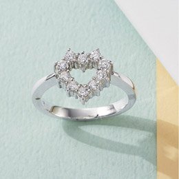 【まとめ 4セット】 ハートジルコニアリング 9号 B07KNKJDS2  