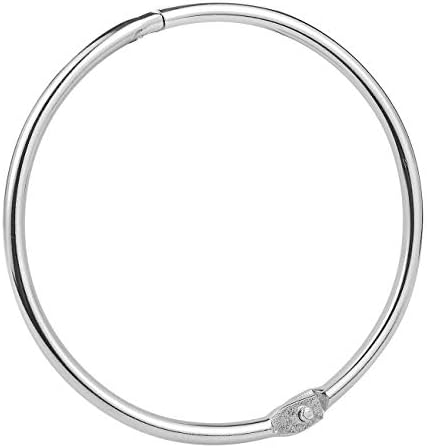 12 Pack Shower Curtain Hooks, Polished Chrome, Stainless Steel Hooks for Loose Leaf Binder Ring Metal Book Rings Key Chain Rings, 2 inches