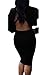 VOGRACE Women's High Neck Cloak Cape Top Bodycon Skirt 2 Pieces Outfit Dress