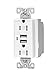 EATON Wiring TR7745W Combination USB Charger with Tamper Resistant Receptacle and Box, 15-Amp, White Finish