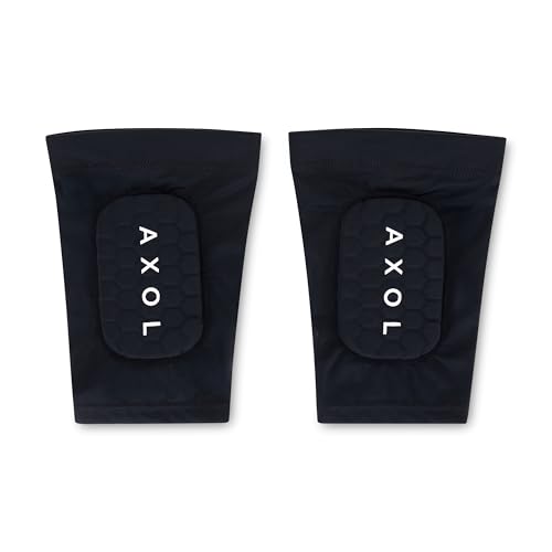 AXOL Built In Sleeve Shin Pads | Ultra Protection Gel Shin Pads for Youth & Adults | Lightweight, Slip-Free Football Guard