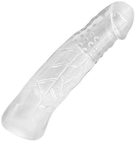 Reusable Sleeve Brown Sleeve Extender Black Silicone Sleeve Extender Enlargement Male Chastity Extension Sleeves Sock Reusable Sleeves for Men …