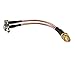 Eightwood RP-SMA Bulkhead Female with Male Pin to Dual TS9 Splitter Combiner Cable Jumper Pigtail RG316 4 inch for 4G LTE WiFi Router USB Modem MiFi Hotspots