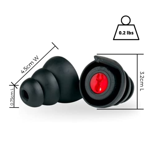 Safariland Pro Impulse Hearing Protection, In Ear Earplugs with Keychain Storage Case Hearing