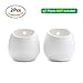 T4U 3.9 Inch Wall Mounted Succulent Hanging Planter Ceramic Flower Plant Pot Pack of 2 – Small White, Home and Office Desktop Decoration Ideal Gift for Wedding, Birthday, Party, Christmasthumb 4