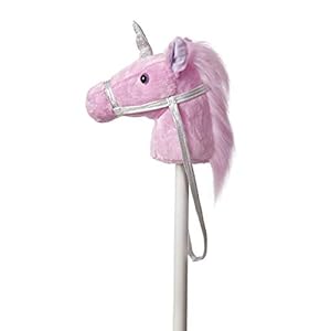 Aurora – Ride-On – 37″ Giddy Up Stick Unicorn – Purple