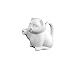 HIC Kitchen Mini Cat Creamer with Handle, Fine Porcelain, 2-Ounce Capacity