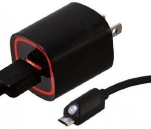 Smart Dual LED Xolo A500 Club SmartPhone Rapid Wall Charger Kit with 6Ft. Touch Activated LED Micro-USB Cable that Only uses power when needed!