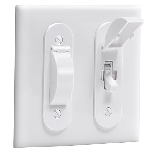 Wall Switch Guard, Child Proof Light Switch Cover Guard | Toggle Style | Light Switch Protection | Keep Toggle Switch in On or Off Position | 1 Pack, White