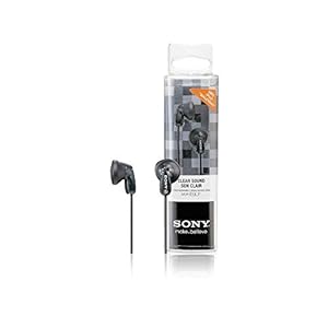 Sony MDR-E9LP In-Ear/In-Ear hoofdtelefoon, 1,2m kabel, neodymium magneet, voor MP3-speler, zwart