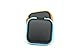 2 Pack Mini Square Storage Bag Carrying Pouch for MP3/MP4 Bluetooth Earphone Headphone Earbuds and Little Stuff (Earphone Case - Black/Orange, Black/Blue)