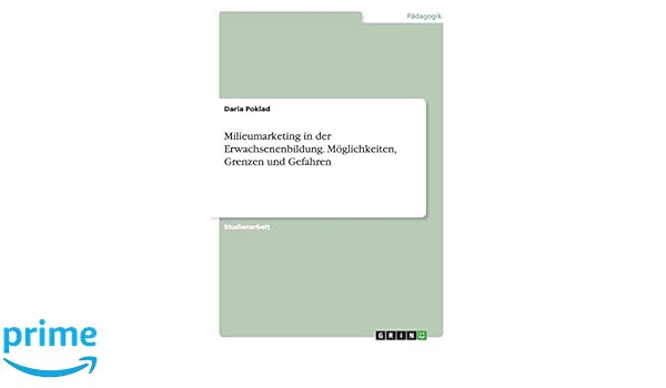 Milieumarketing In Der Erwachsenenbildung Möglichkeiten - 