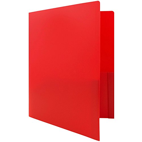 JAM Paper Heavy Duty Plastic 2Pocket Folder Red Sold Individually Buy Online in UAE