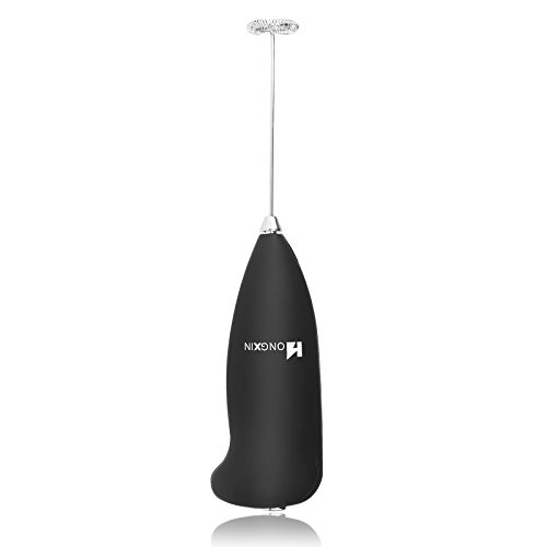 DDSKY 4-Pack Stainless Steel Handheld Milk Frother, Battery Powered Electric Foamer Maker for Cappuccinos, Frappe, Latte, Coffee, Hot Chocolate,Whisk Eggs