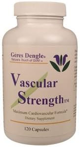 Gerse Dengle®: VASCULAR STRENGTH(TM) Natural Healthy Cardiovascular &amp; Heart Support for Cholesterol, Triglycerides and C-Reactive Protein. 120 vegetarian capsules. 3 BOTTLES FOR EXTRA SAVINGS (only $35.95 per bottle!) (3)