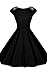 ACEVOG Women's Classy Vintage Audrey Hepburn Style 1940's Rockabilly Evening Dress