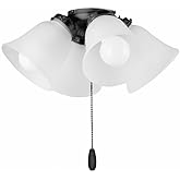 Maxim Lighting FKT210FTBK Accessory - 36W 4 LED Ceiling Fan Light Kit-6.75 Inches Tall and 15 Inches Wide