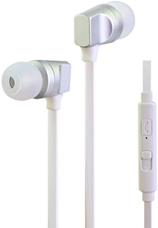 Slite Metal 3.5MM Plug In-ear Earphones Sosam Noise Isolating Earbuds with Microphone Bass Boosted and Stero Surround Sound Audio Earphones for Cell Phones (Sliver)