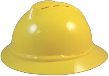 msa full brim vented hard hat
