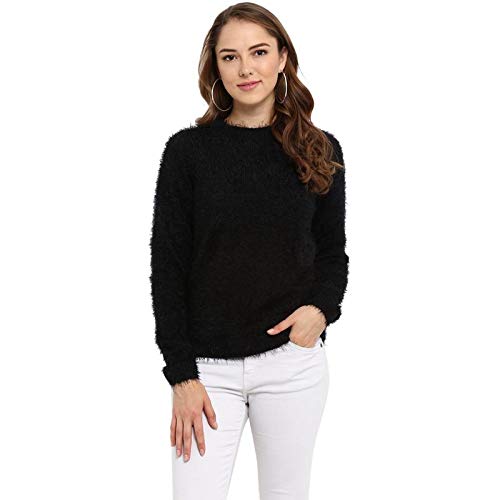 molly&michel solid round neck casual women's sweater
