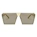 AEVOGUE Sunglasses For Men Square Oversized Metal Frame Brand Designer AE0436 (Gold, 67)