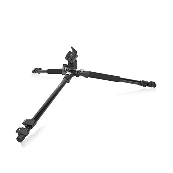 Mantona Basic Scout Makro Fotostativ, Kamerastativ bis 153cm, ideal für Makro durch umkehrbare + 2. kurze Mittelsäule… – Bild 5