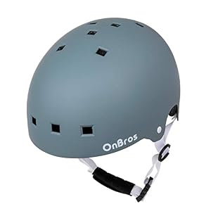 OnBros Scooter Helmet Skateboard Helmet Adult and Teenagers, Stylish Skate Helmet BMX Helmet Urban Bike Helmet Safe and…