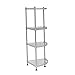 SINGAYE 4-Shelf Wire Corner Shelving Unit Kitchen Bathroom Storage Wire Shelving