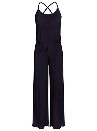 image for REORIA Women Summer Casual Loose Spaghetti Strap Sleeveless Open Back 