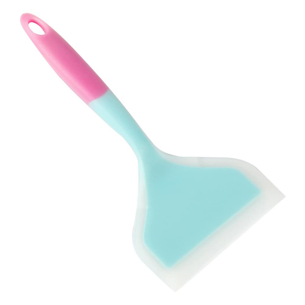 Wide Silicone Spatula Turner Heat Resistant Omelette Spatula Non Stick Pancakes Shovel Soft Tamagoyaki Turner for Cooking Baking and Turning Pancakes Pizza Meat Egg