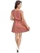Allegra K Women Lace Detail Scoop Neck Sleeveless Mini Dress w Coat, XL,Beige,Pink