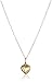 14k Yellow Gold Small Puffed Heart Pendant Necklace, 15