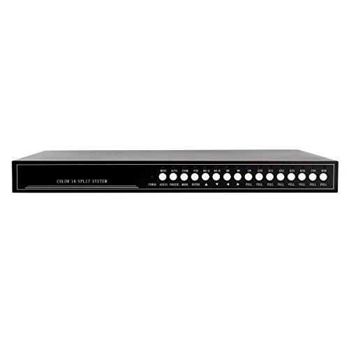 InstallerCCTV Video Quad Color 16CH Multiplexer BNC Output with Loop, Remote Control and FREE 4Amp power adapter
