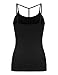 Regna X Re-Order Womens Basic Round Neck Strappy Criss Cross Tank Tops (S-3X, Plus Sizes)